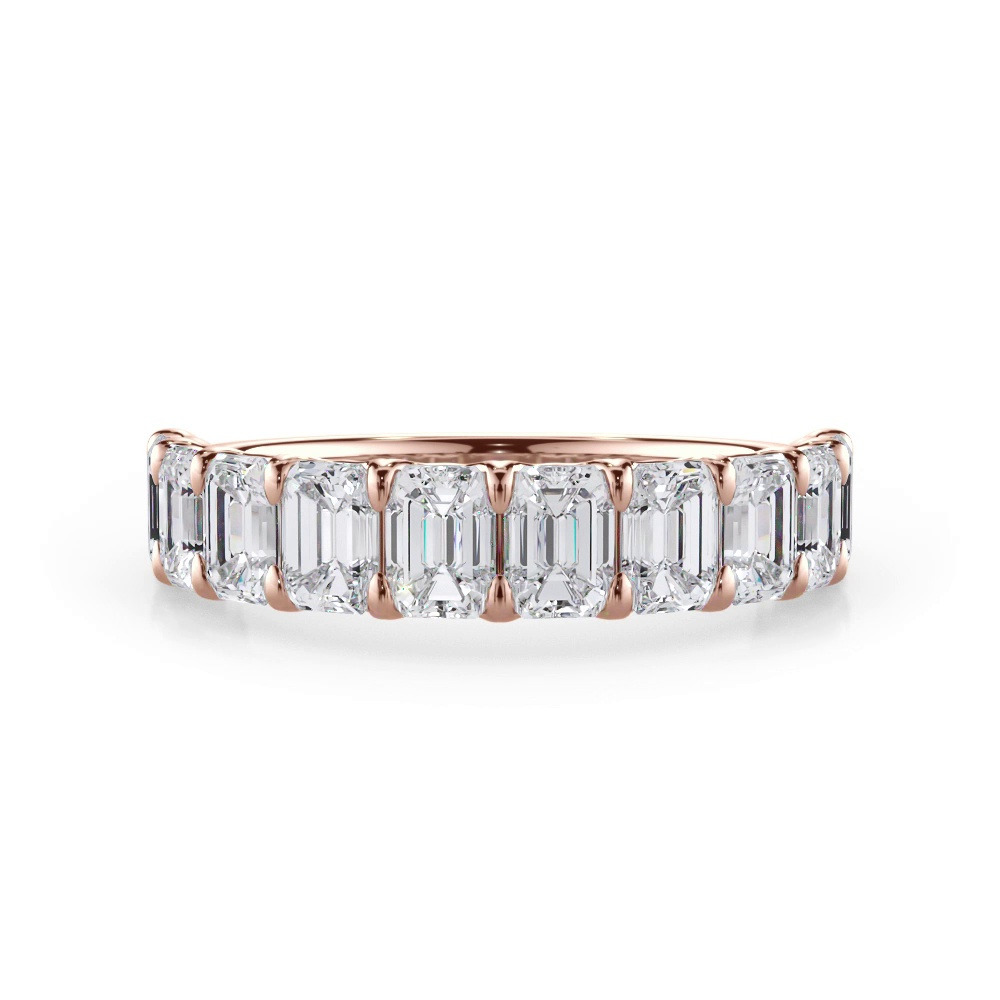 360 degree view of Emerald-Cut Diamond Scalloped Band (2.40 ct. tw.)