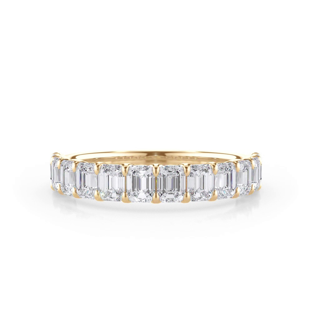 360 degree view of Emerald-Cut Diamond Scalloped Band (1.50 ct. tw.)