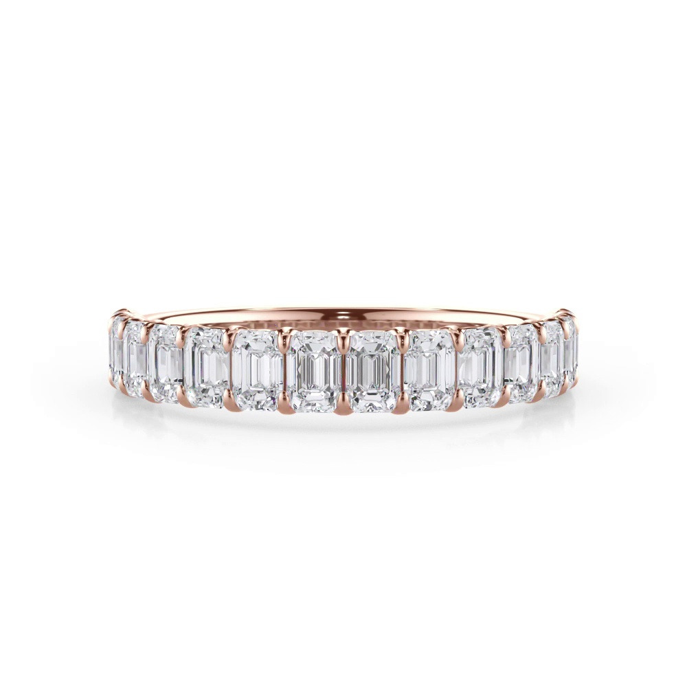 360 degree view of Emerald-Cut Diamond Scalloped Band (1.40 ct. tw.)