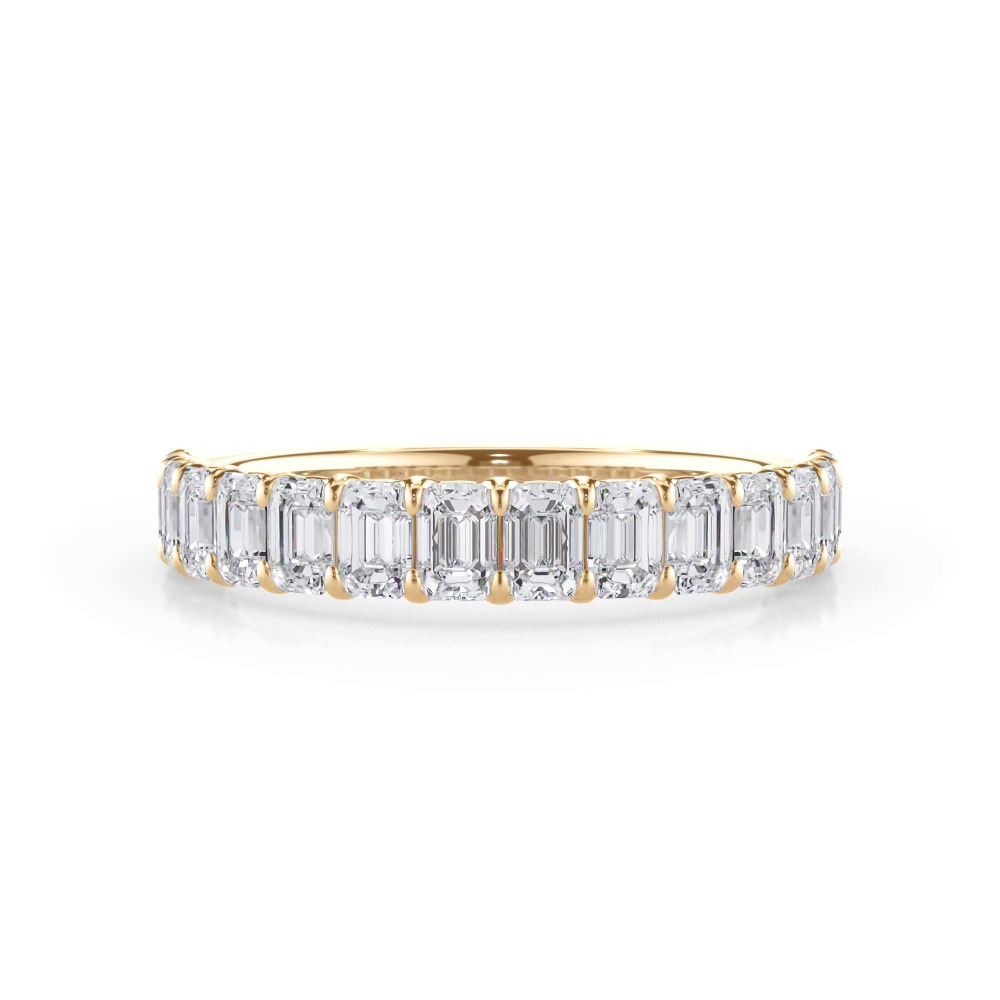 360 degree view of Emerald-Cut Diamond Scalloped Band (1.40 ct. tw.)