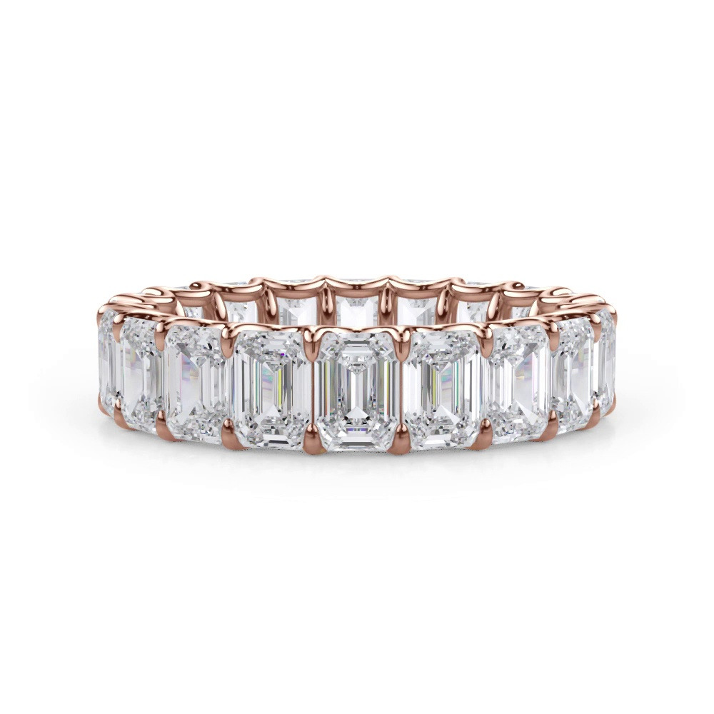 360 degree view of U-Prong Emerald-Cut Lab Diamond Eternity Band (5.00ct. tw.)