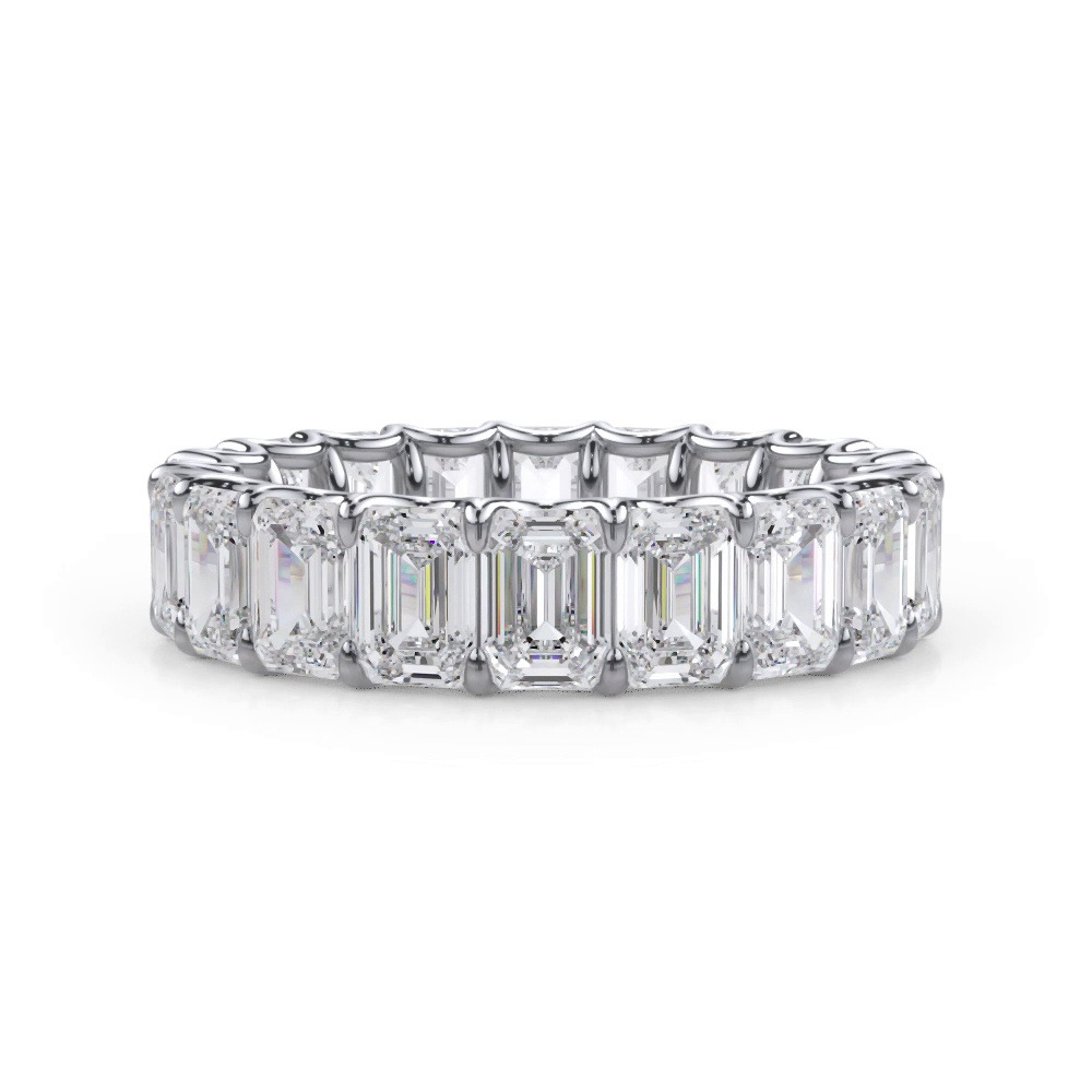 360 degree view of U-Prong Emerald-Cut Lab Diamond Eternity Band (5.00ct. tw.)