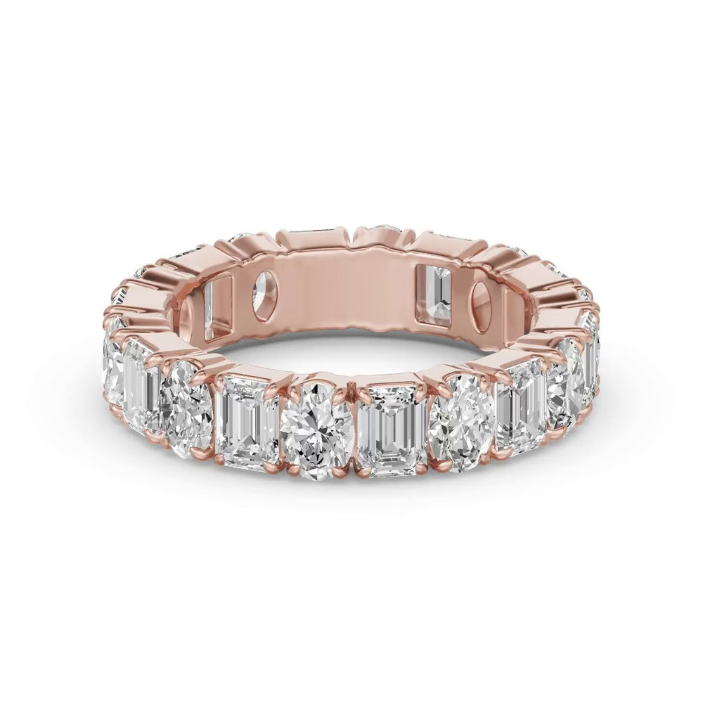 360 degree view of Oval and Emerald-Cut Diamond Eternity Band (4.5ct tw)