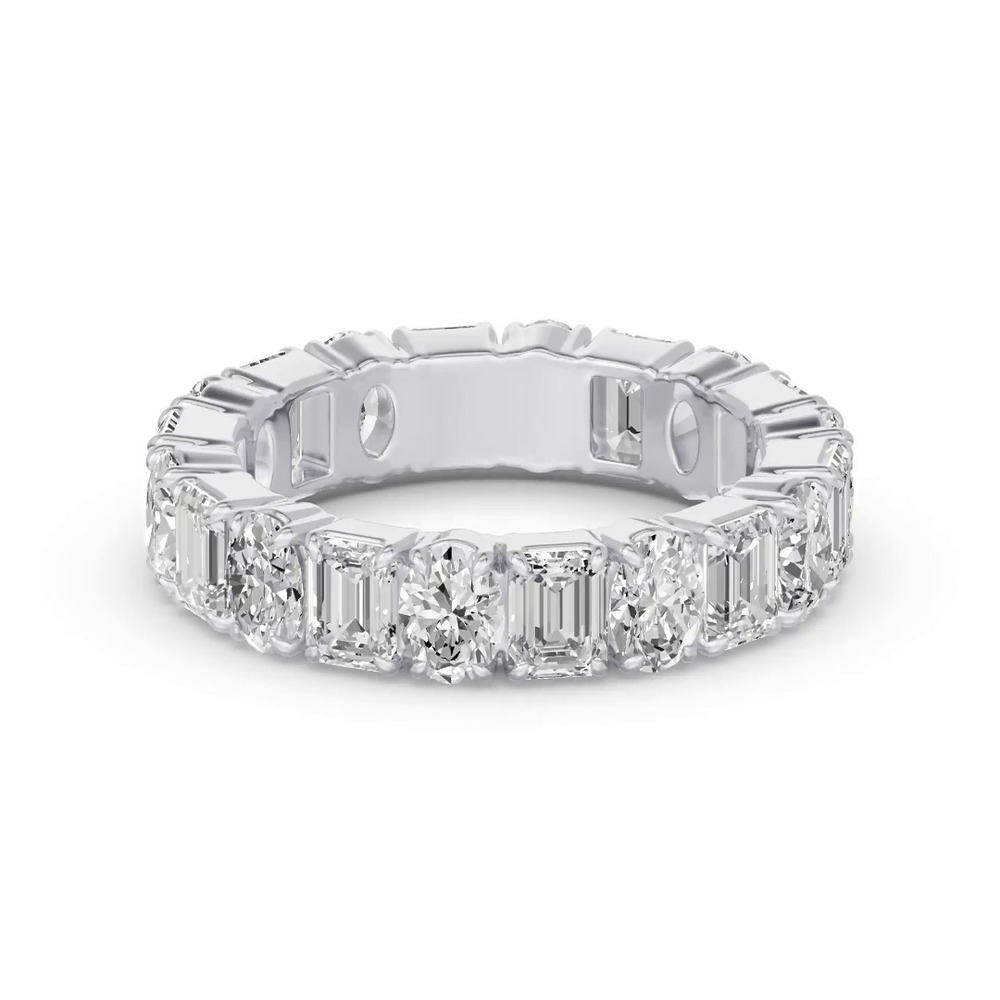 360 degree view of Oval and Emerald-Cut Diamond Eternity Band (4.5ct tw)