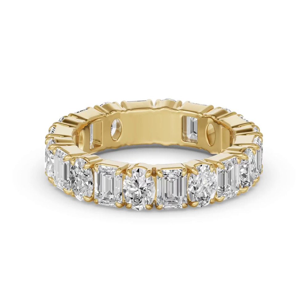 360 degree view of Oval and Emerald-Cut Diamond Eternity Band (4.5ct tw)