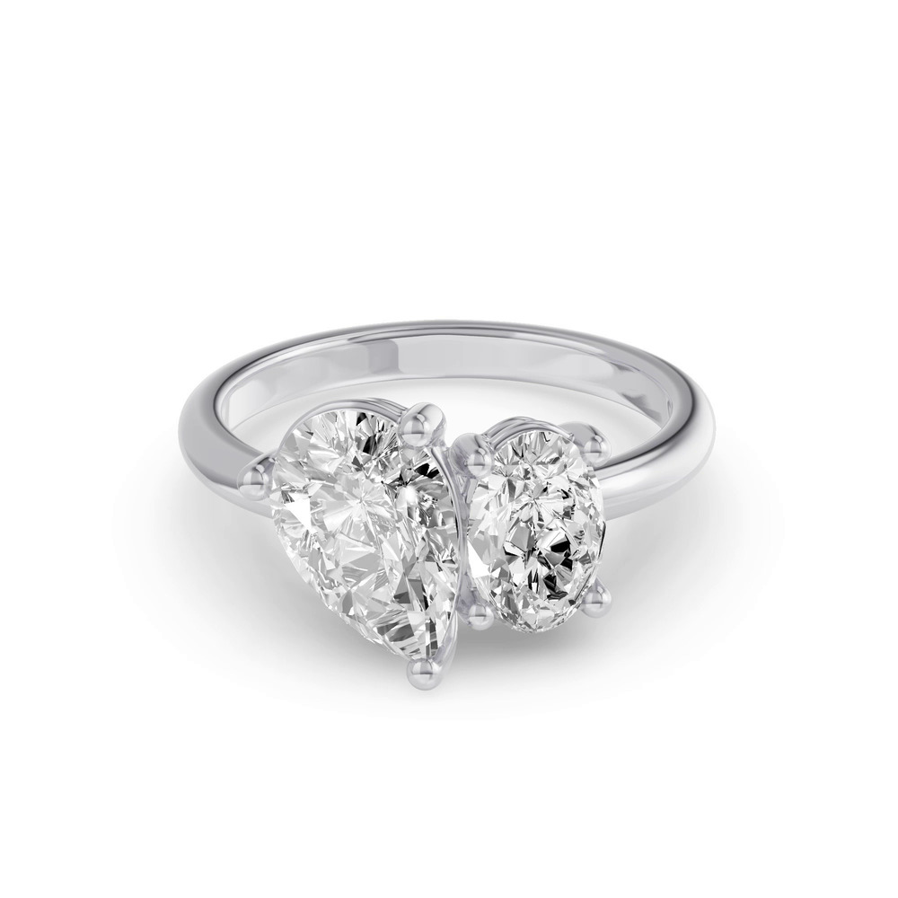 360 degree view of Toi Et Moi Oval & Pear Lab Diamond Ring (3.00 ct. tw.)