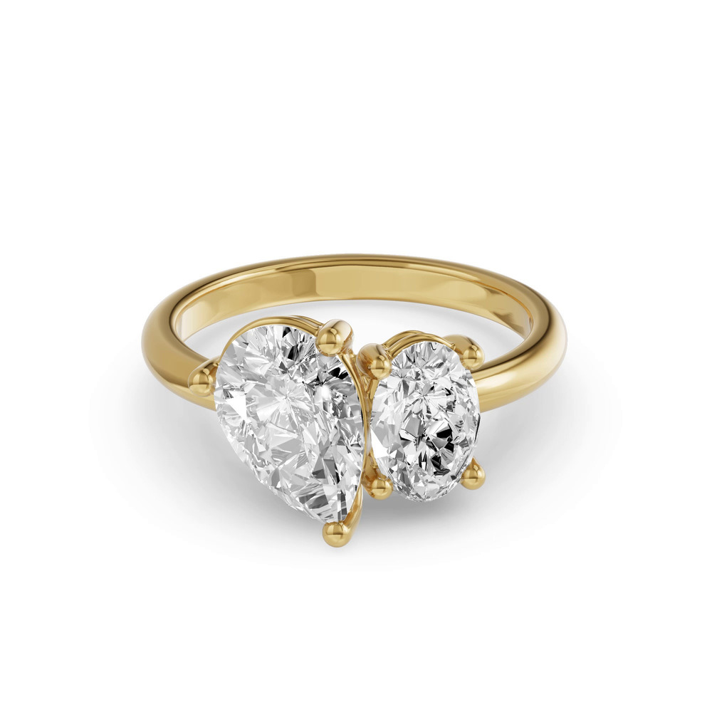360 degree view of Toi Et Moi Oval & Pear Lab Diamond Ring (3.00 ct. tw.)