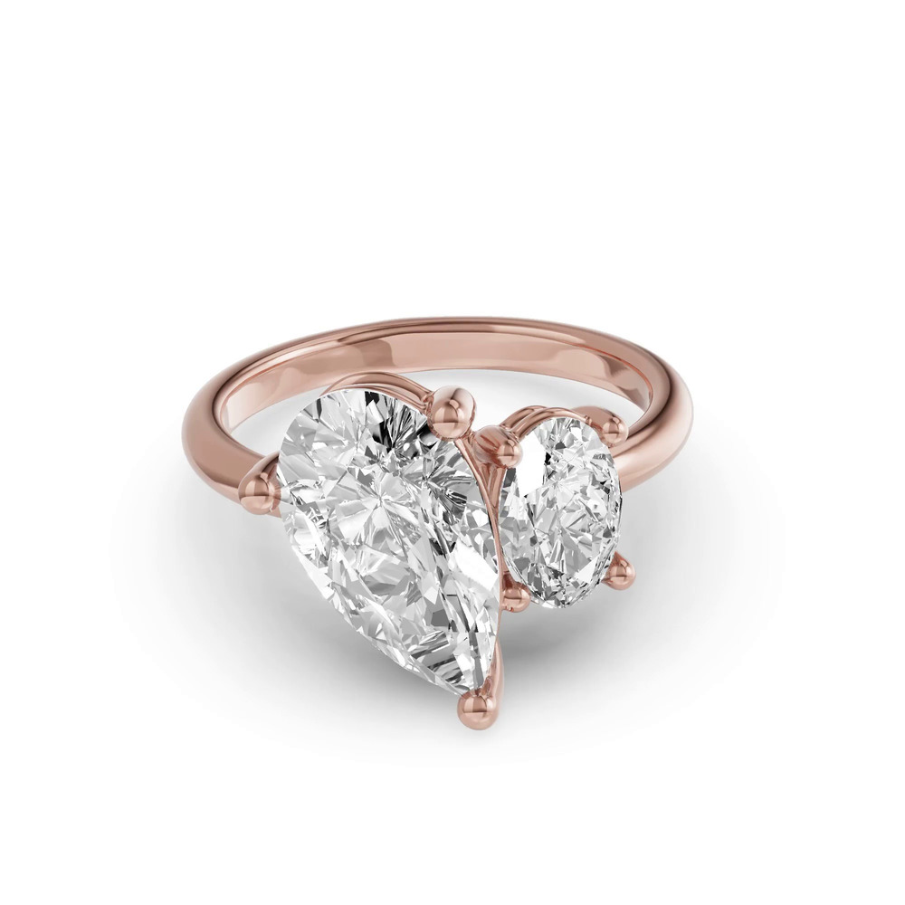 360 degree view of Toi Et Moi Oval & Pear Lab Diamond Ring (5.00 ct. tw.)