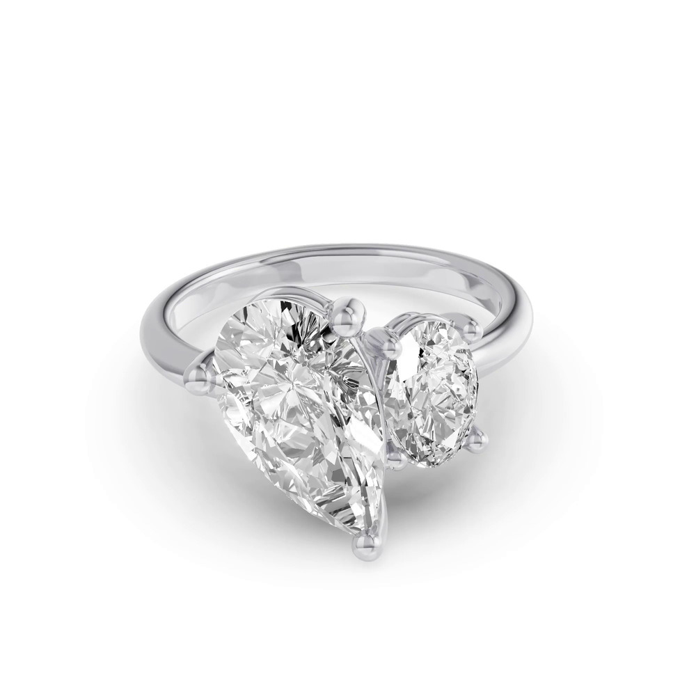 360 degree view of Toi Et Moi Oval & Pear Lab Diamond Ring (5.00 ct. tw.)