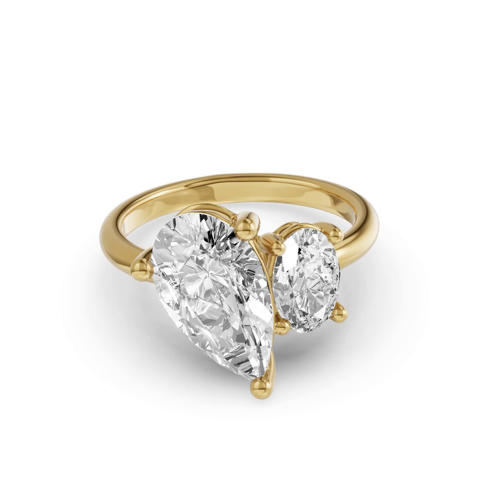 360 degree view of Toi Et Moi Oval & Pear Lab Diamond Ring (5.00 ct. tw.)
