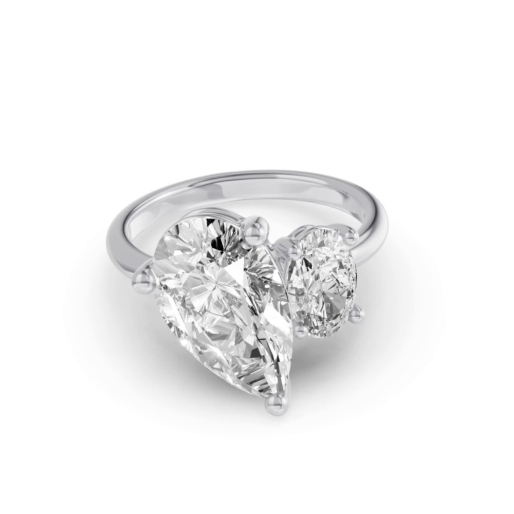 360 degree view of Toi Et Moi Oval & Pear Lab Diamond Ring (6.00 ct. tw.)