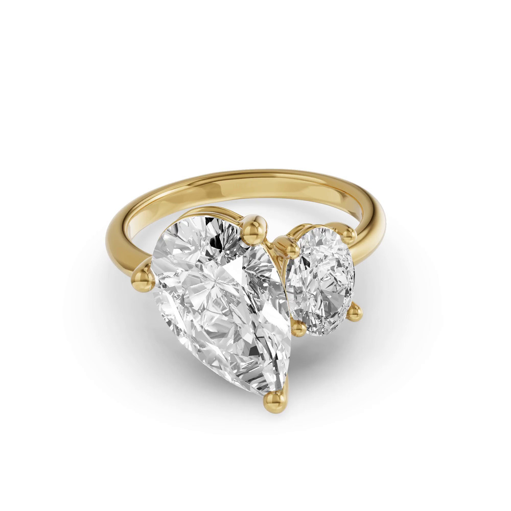 360 degree view of Toi Et Moi Oval & Pear Lab Diamond Ring (6.00 ct. tw.)