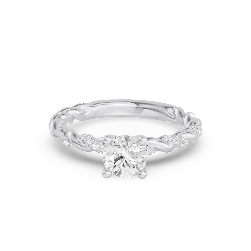 360 degree view of Torza Twisted Pavé Engagement Ring