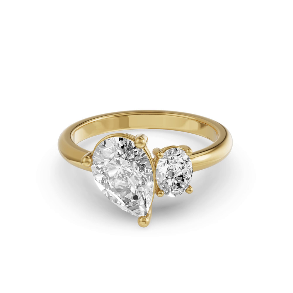 360 degree view of Toi Et Moi Oval & Pear Lab Diamond Ring (2.50 ct. tw.)