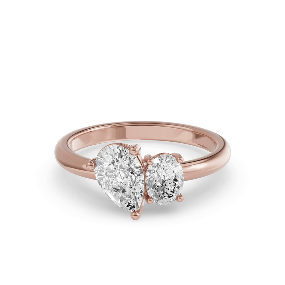 360 degree view of Toi Et Moi Oval & Pear Lab Diamond Ring (1.50 ct. tw.)
