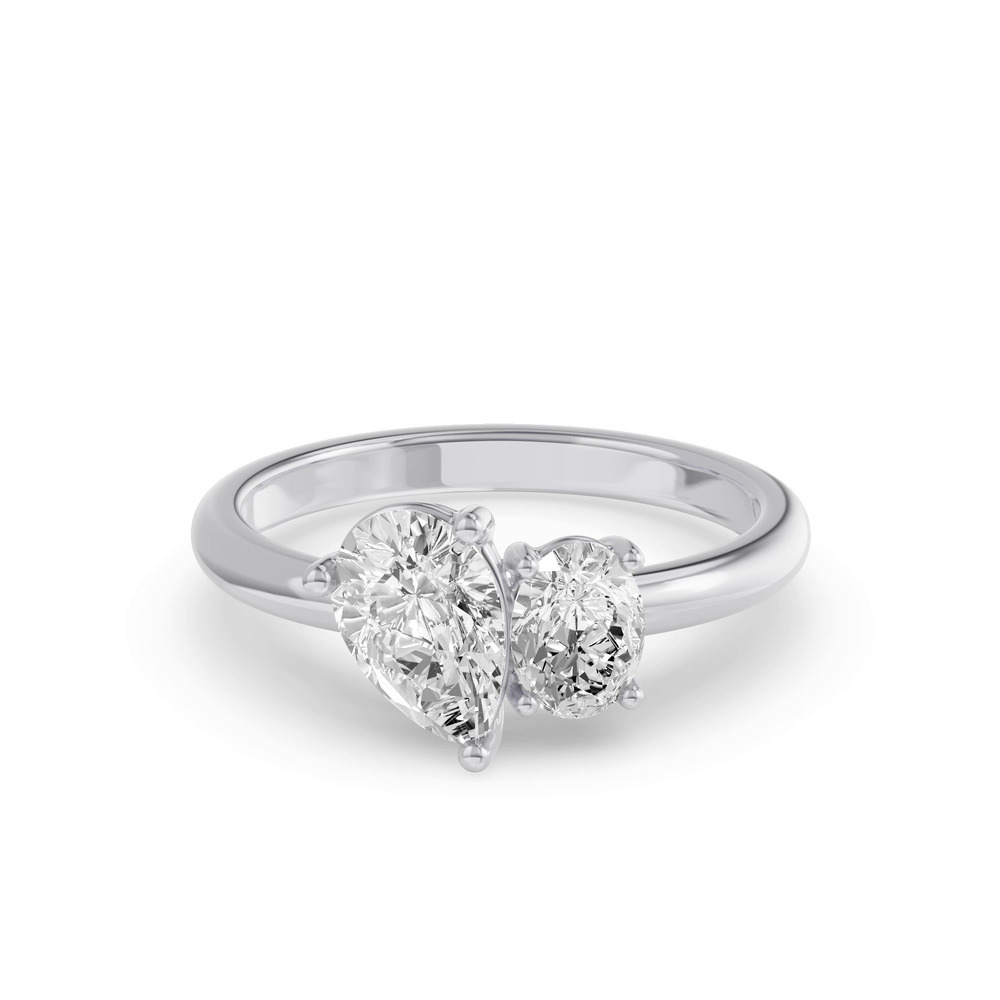 360 degree view of Toi Et Moi Oval & Pear Lab Diamond Ring (1.50 ct. tw.)
