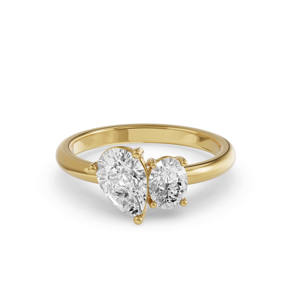 360 degree view of Toi Et Moi Oval & Pear Lab Diamond Ring (1.50 ct. tw.)