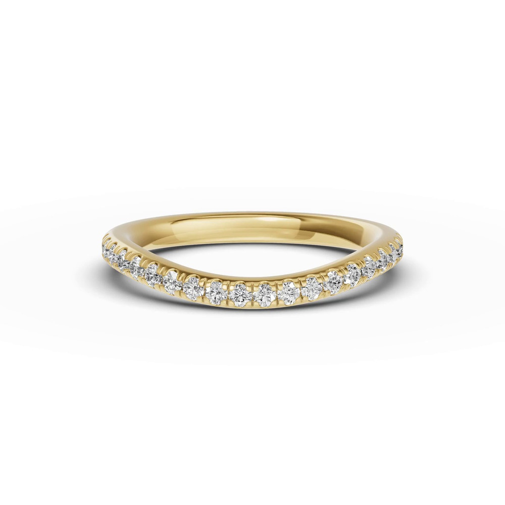 360 degree view of Classic Contoured Pavé Lab Band