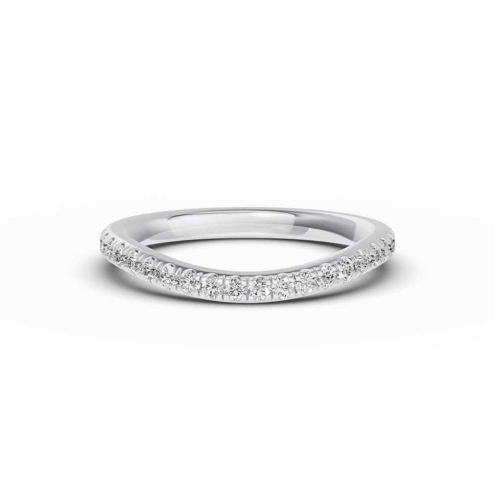 360 degree view of Classic Contoured Pavé Lab Band