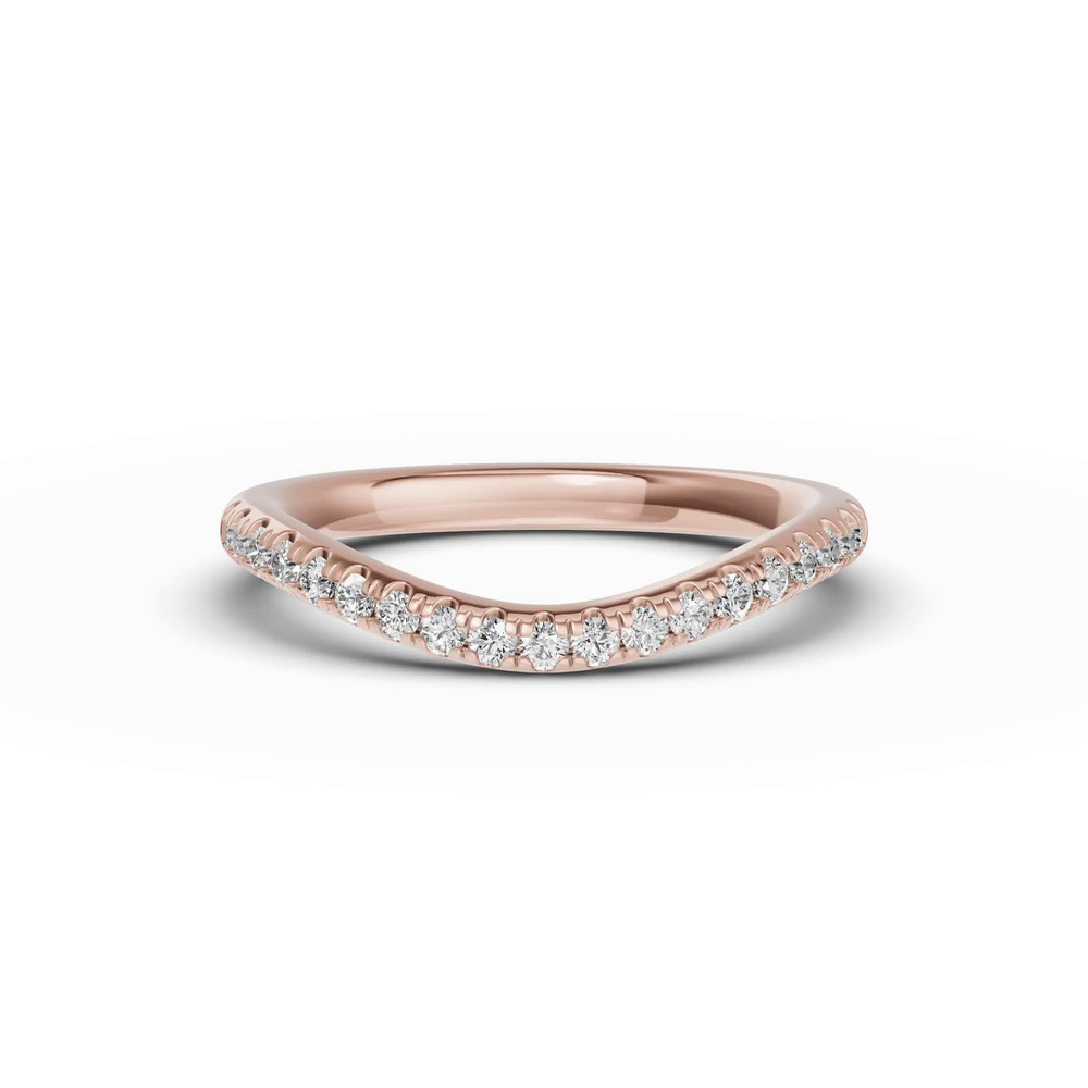360 degree view of Classic Curved Pavé Band