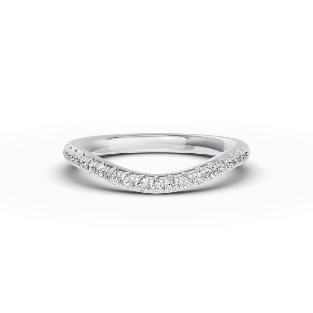 360 degree view of Classic Curved Pavé Lab Band