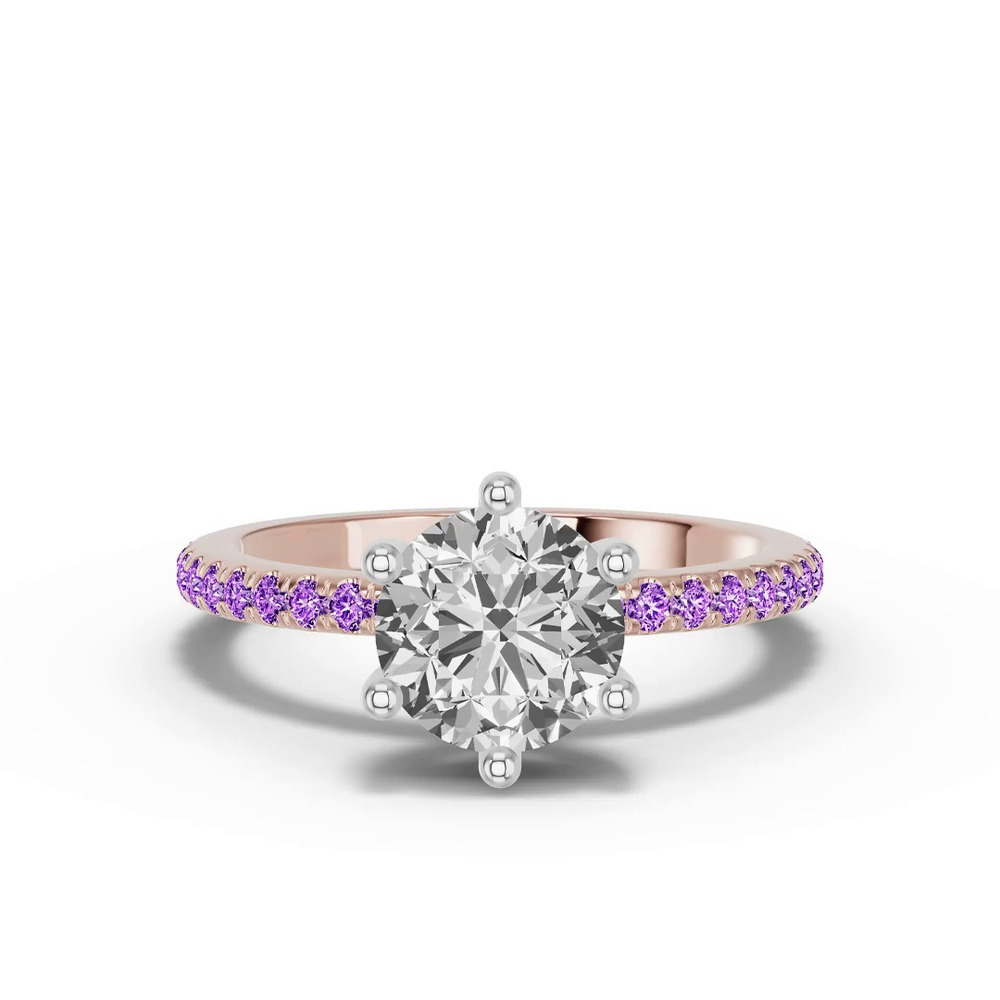 360 degree view of Chroma Amethyst Engagement Ring