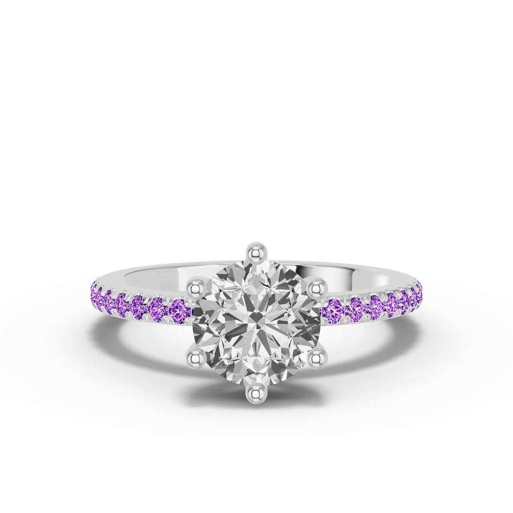 360 degree view of Chroma Amethyst Engagement Ring