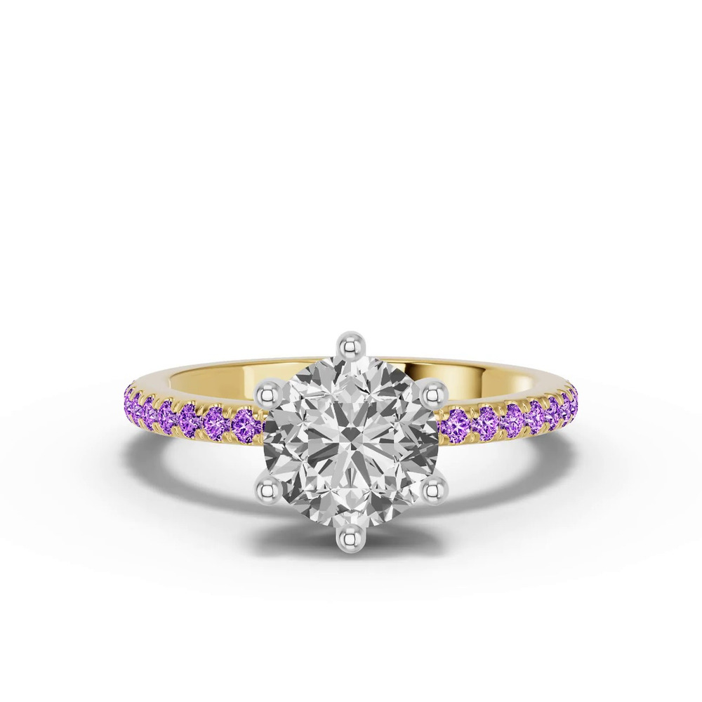360 degree view of Chroma Amethyst Engagement Ring