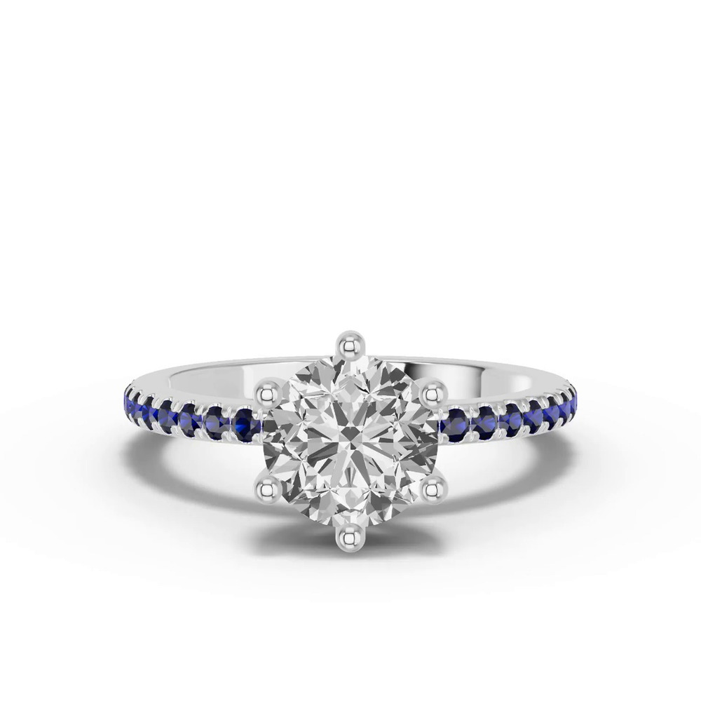 360 degree view of Chroma Blue Sapphire Engagement Ring