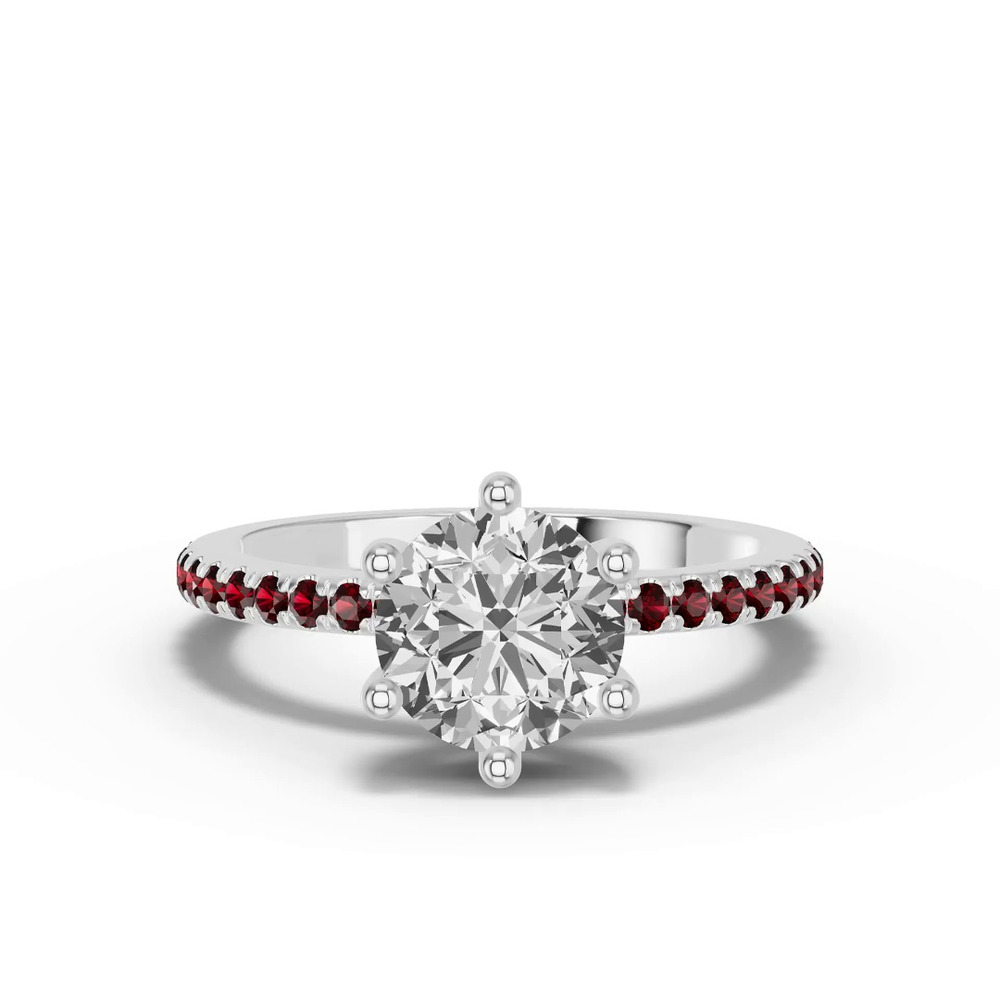 360 degree view of Chroma Garnet Engagement Ring