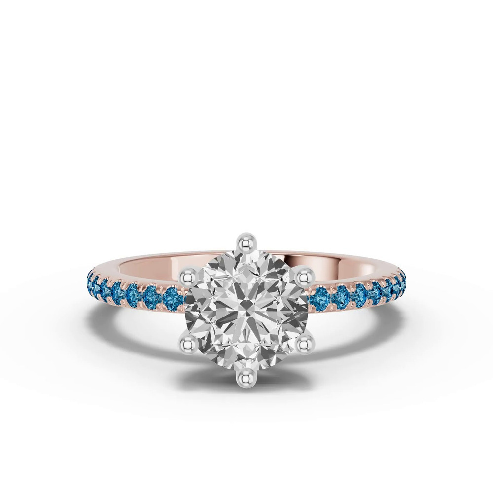 360 degree view of Chroma London Blue Topaz Engagement Ring