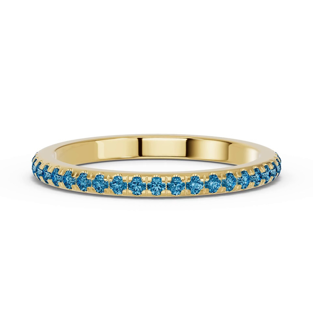 360 degree view of Chroma London Blue Topaz Band