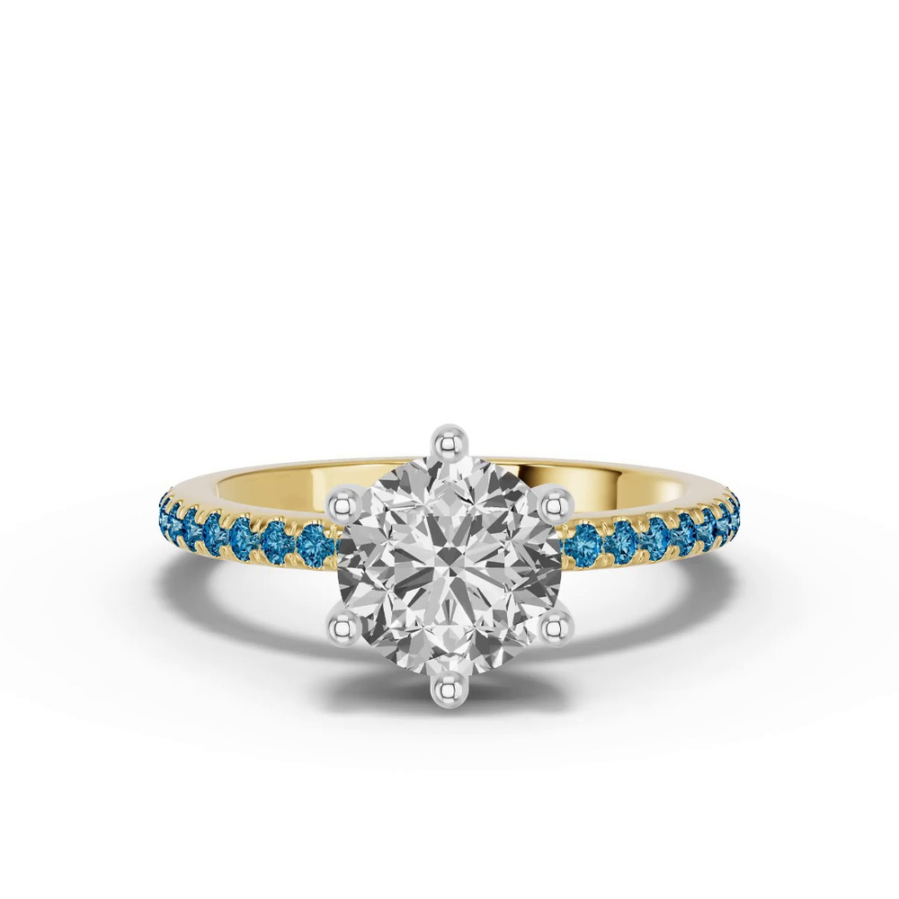 360 degree view of Chroma London Blue Topaz Engagement Ring