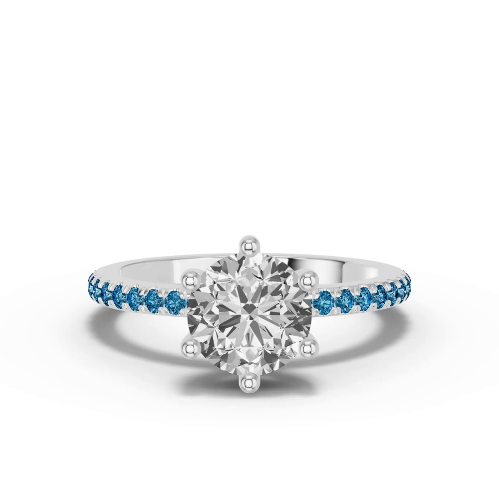 360 degree view of Chroma London Blue Topaz Engagement Ring