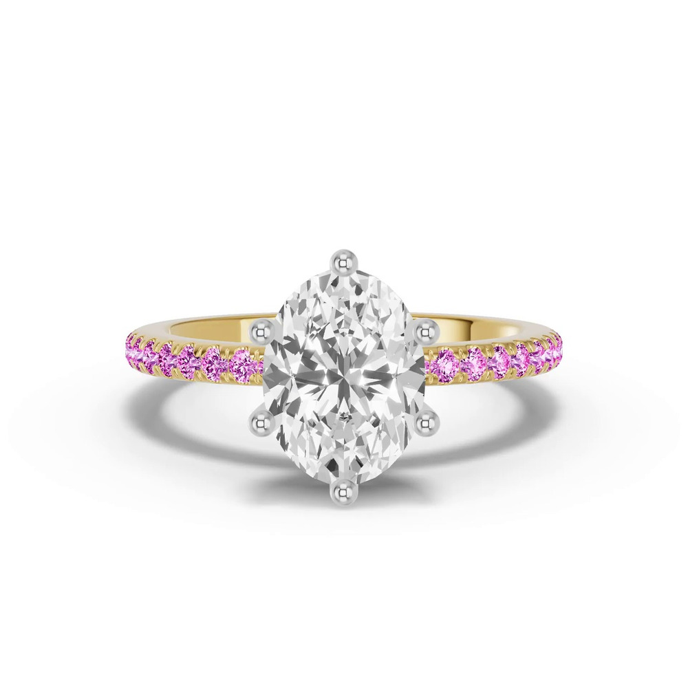 360 degree view of Chroma Pink Sapphire Engagement Ring