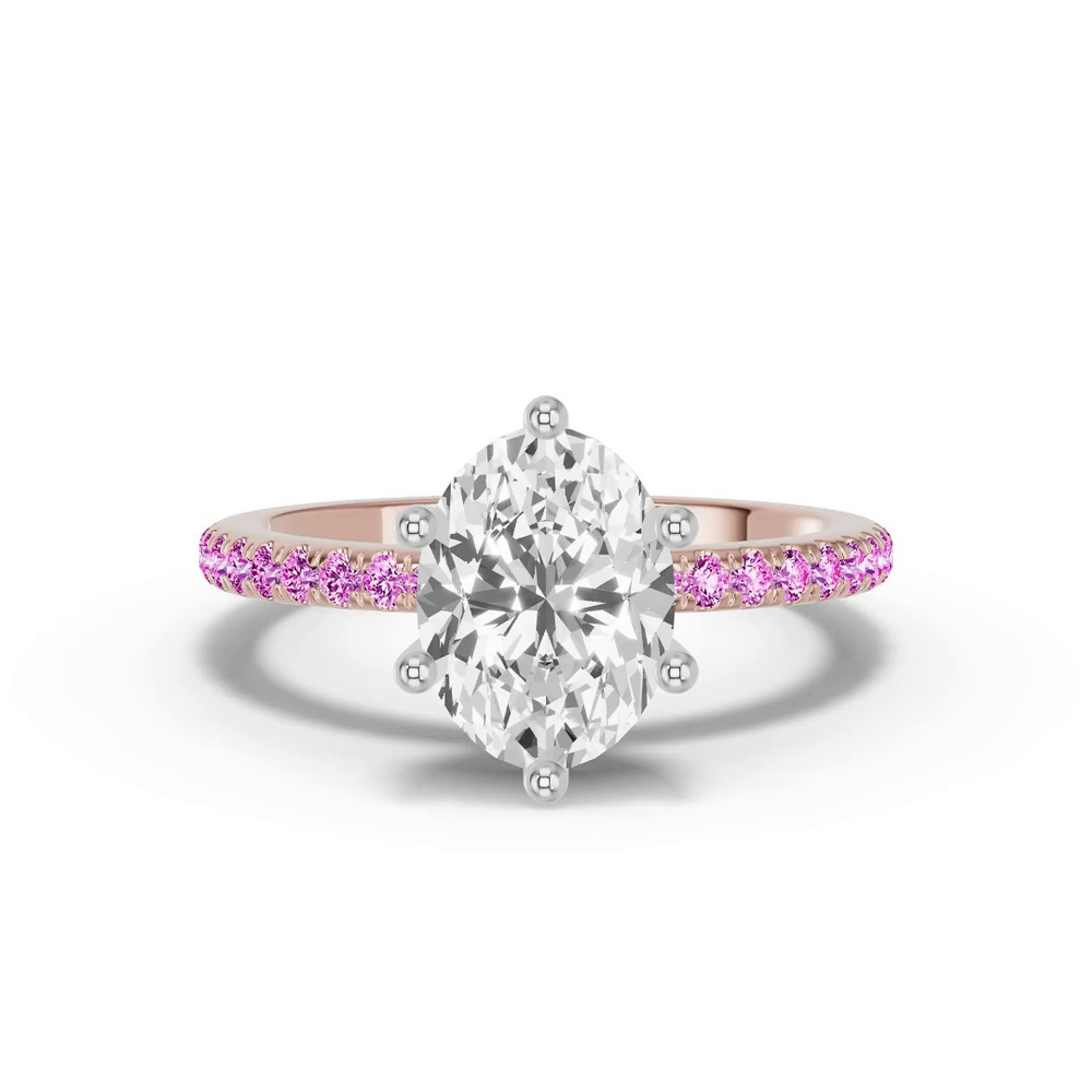 360 degree view of Chroma Pink Sapphire Engagement Ring