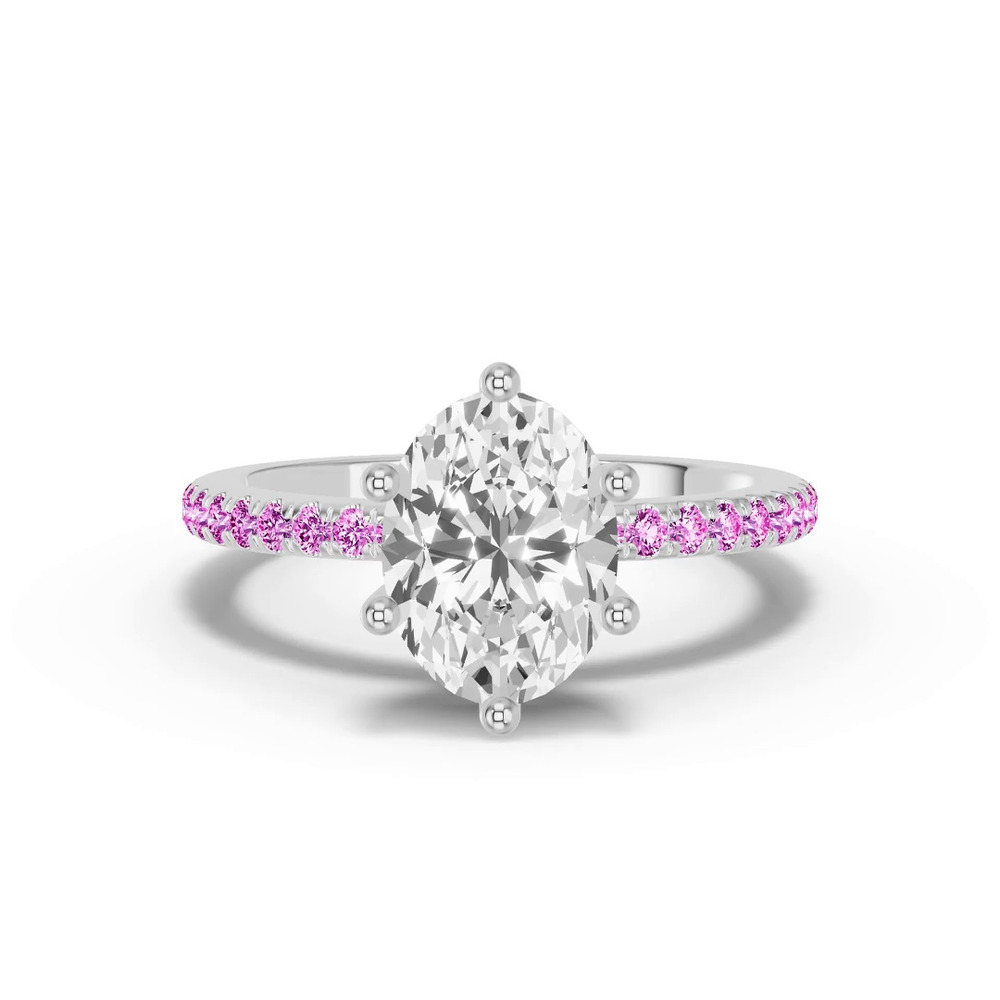 360 degree view of Chroma Pink Sapphire Engagement Ring