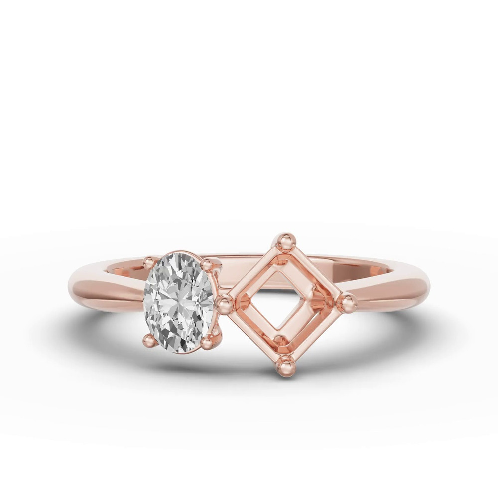 360 degree view of Toi Et Moi Double Oval & Asscher Lab Diamond Ring (Starting at 1.50 ct. tw.)