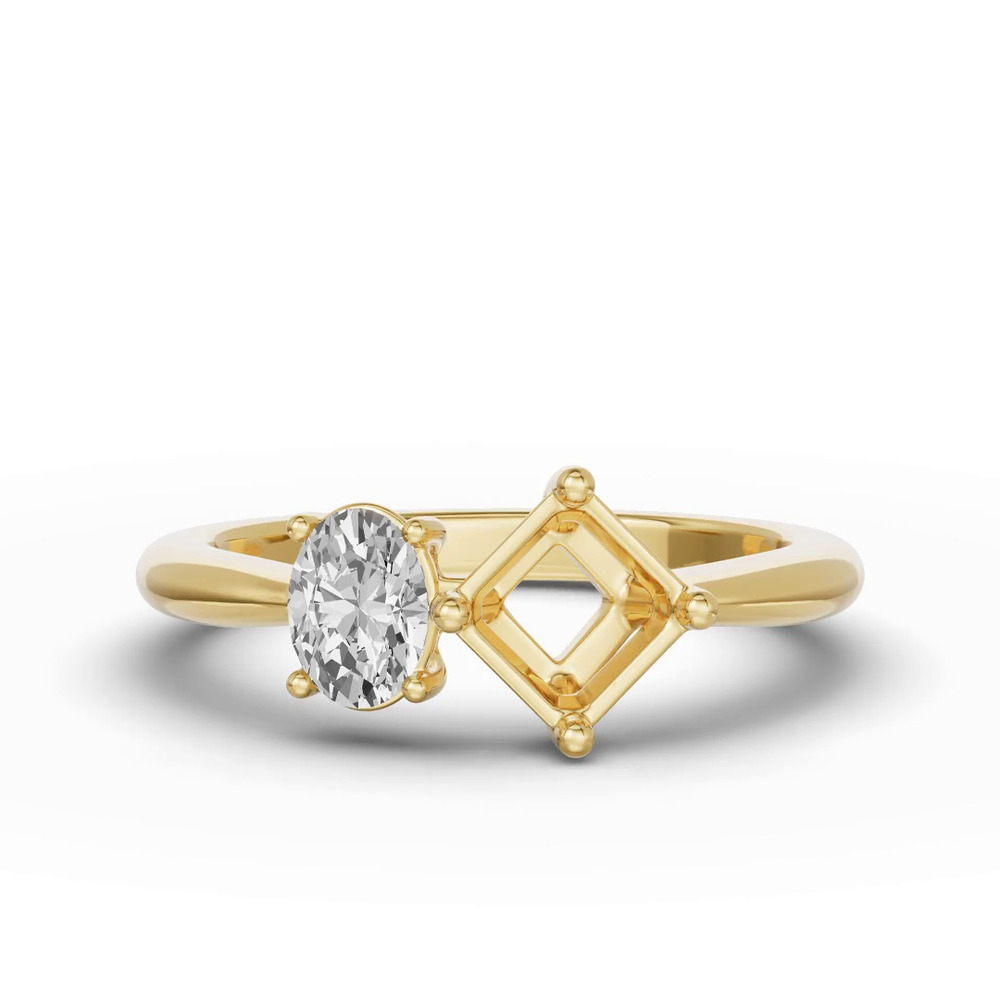 360 degree view of Toi Et Moi Double Oval & Asscher Lab Diamond Ring (Starting at 1.50 ct. tw.)