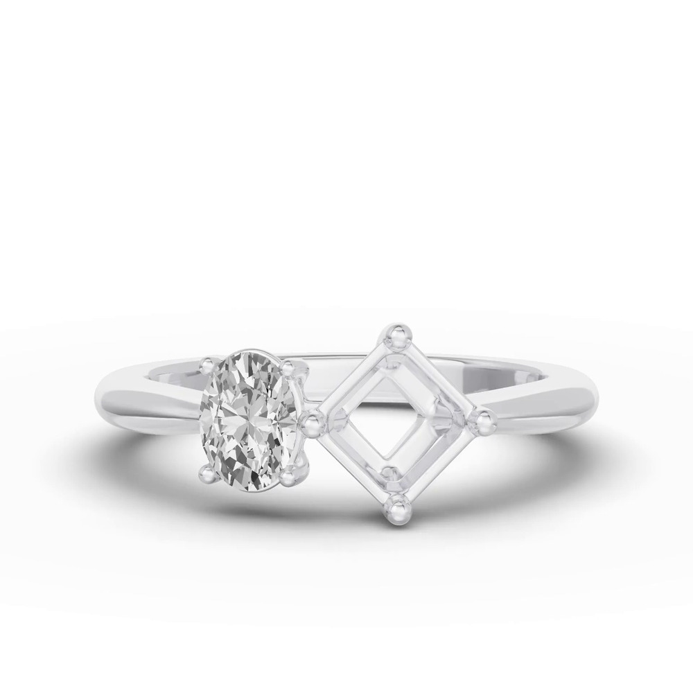360 degree view of Toi Et Moi Double Oval & Asscher Lab Diamond Ring (Starting at 1.50 ct. tw.)