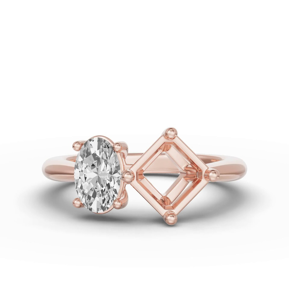 360 degree view of Toi Et Moi Double Oval & Asscher Lab Diamond Ring (Starting at 3.00 ct. tw.)