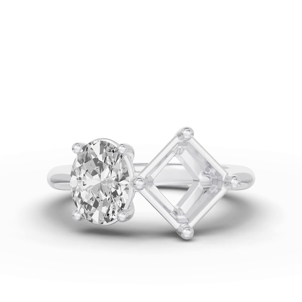 360 degree view of Toi Et Moi Double Oval & Asscher Lab Diamond Ring (Starting at 5.00 ct. tw.)