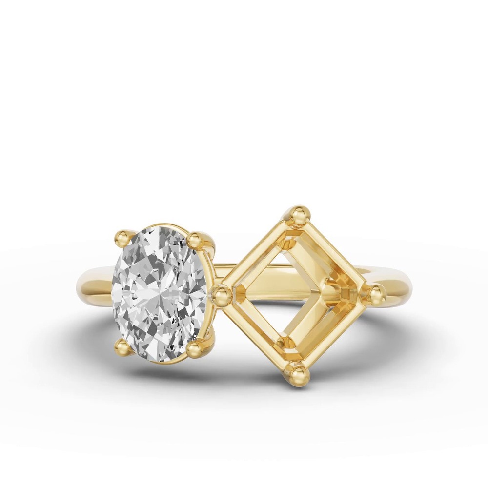 360 degree view of Toi Et Moi Double Oval & Asscher Lab Diamond Ring (Starting at 5.00 ct. tw.)