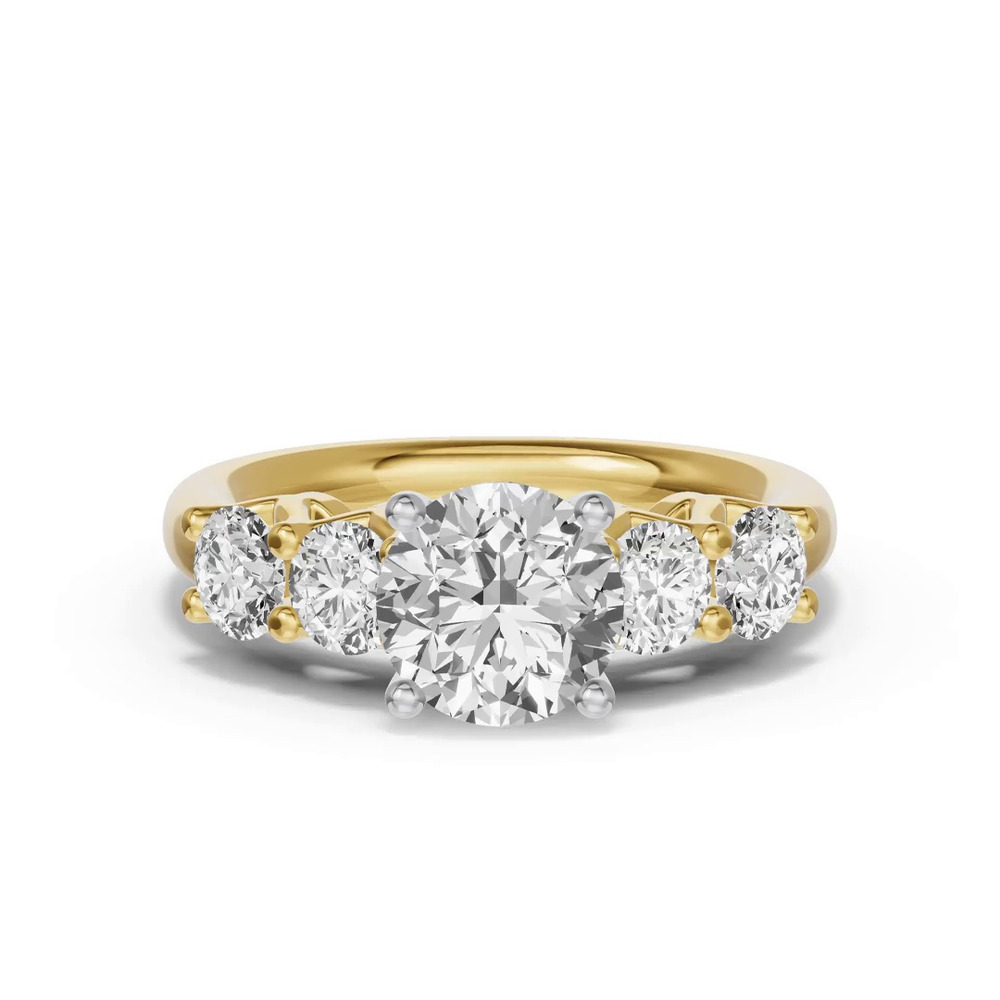 360 degree view of Unity Prong 5-Stone Lab Engagement Ring