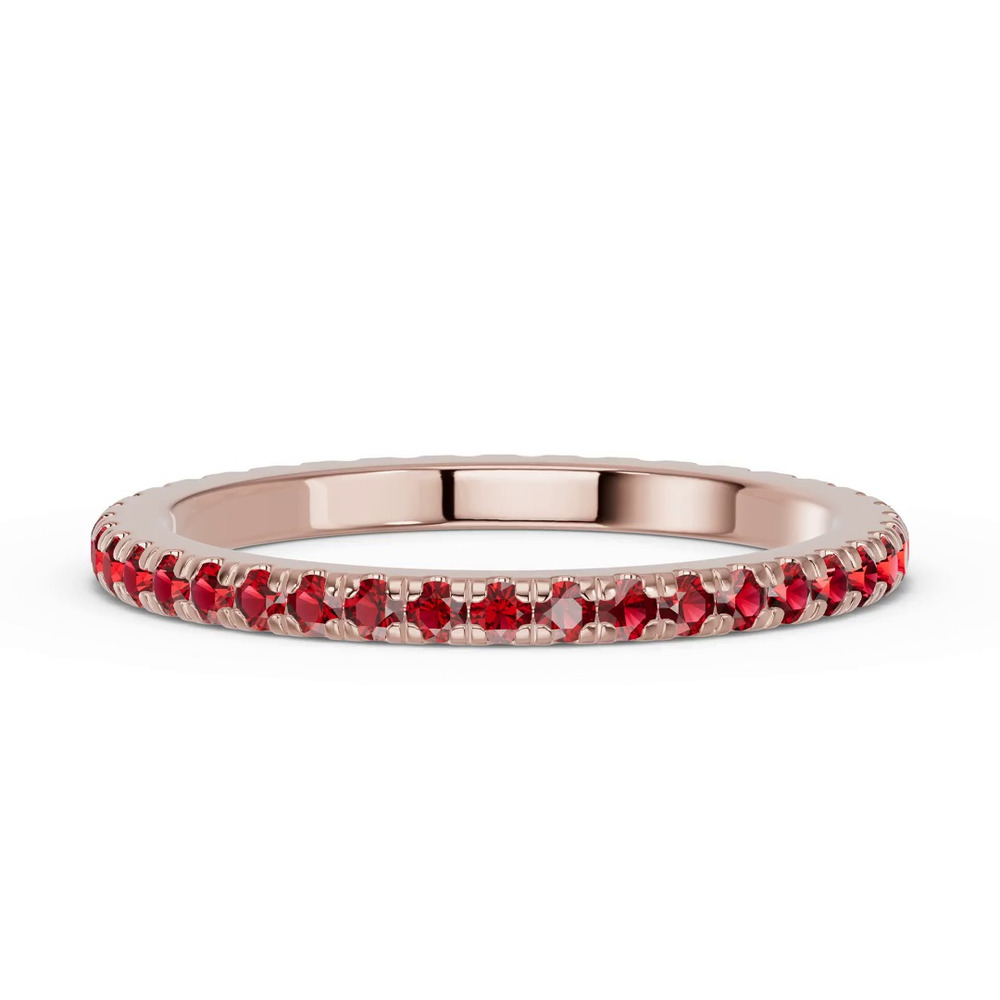 360 degree view of Chroma Garnet Eternity Band
