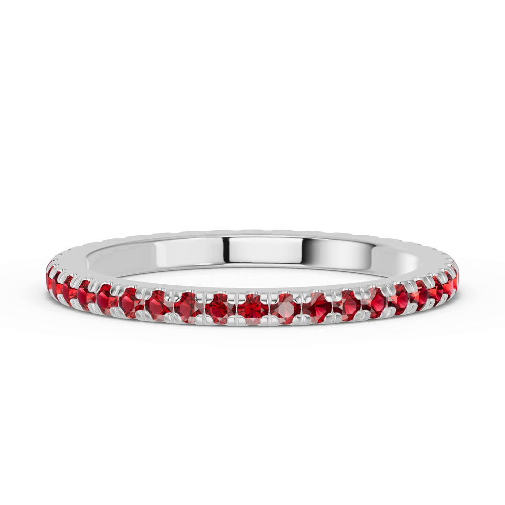 360 degree view of Chroma Garnet Eternity Band
