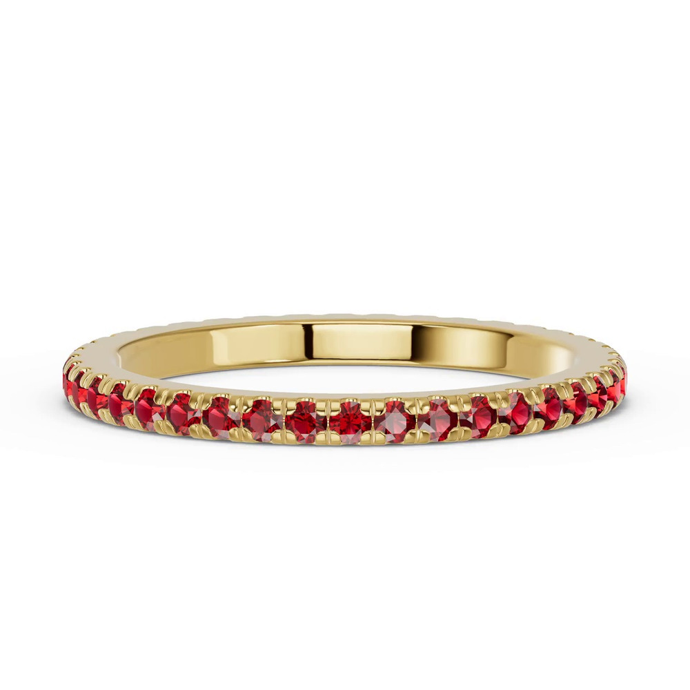 360 degree view of Chroma Garnet Eternity Band