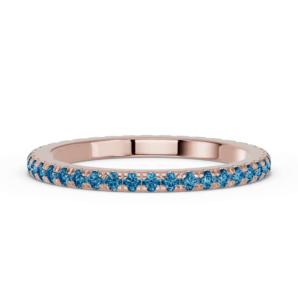 360 degree view of Chroma London Blue Topaz Eternity Band