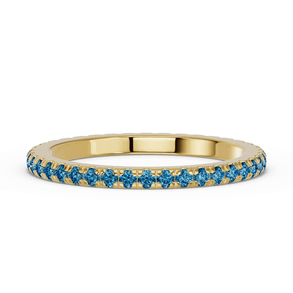 360 degree view of Chroma London Blue Topaz Eternity Band