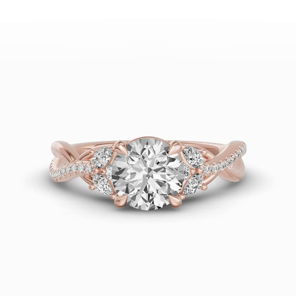 360 degree view of Papillon Twist Pavé Engagement Ring